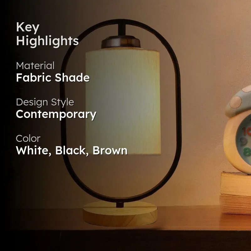 Radiant Echo Fabric Table Lamp - White media 2