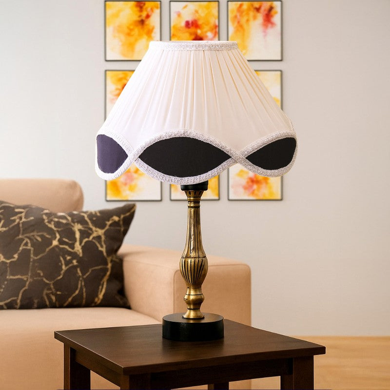 Aurelo Xiro Wooden Table Lamp - OffWhite media 4