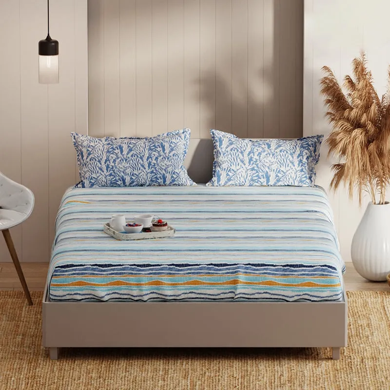 Rime Abstract Microfiber Bedsheet - 135 GSM media 3
