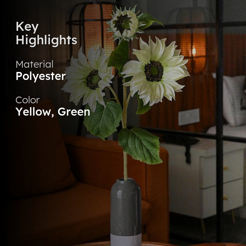 Faux Sunflower Flower Stick - Yellow media 2