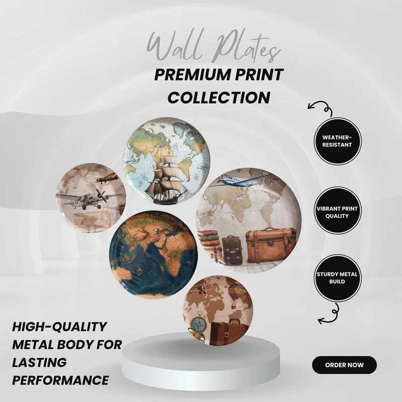 Atlas Journey Wall Plates - Set of Five media 7