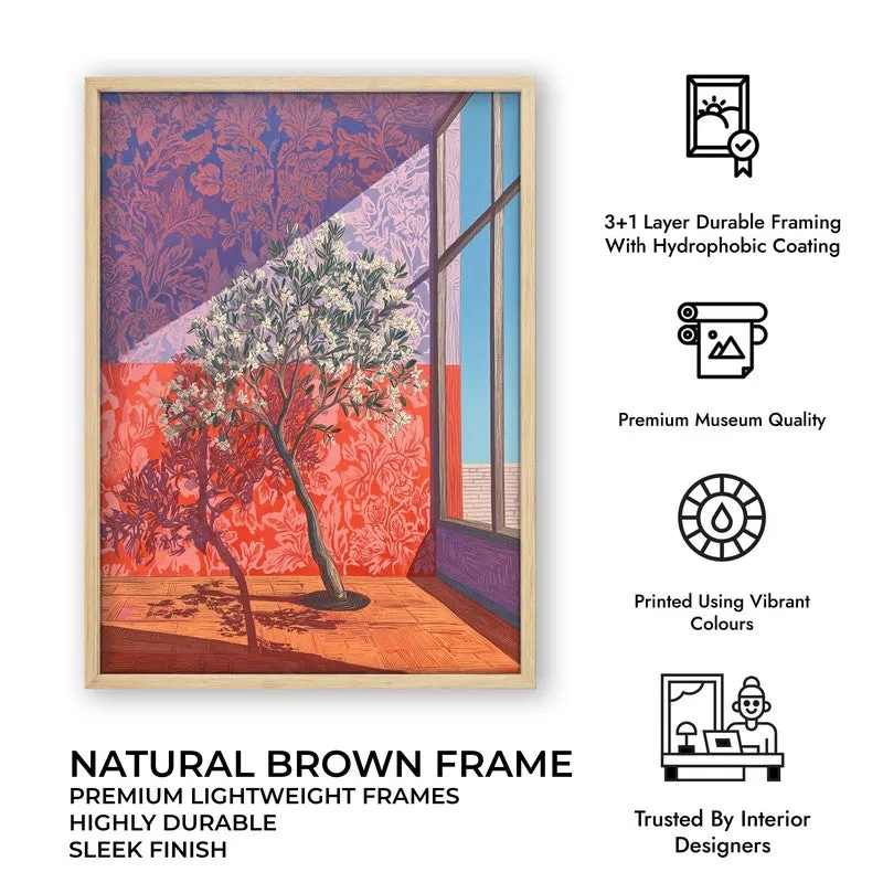 Arbor Radiance Canvas Wall Painting - Brown Frame media 10