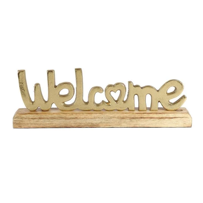 Warm Welcome Typography Showpiece - Gold media 3
