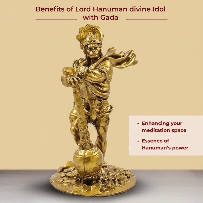 Lord Hanuman Divine Bronze Idol media 6