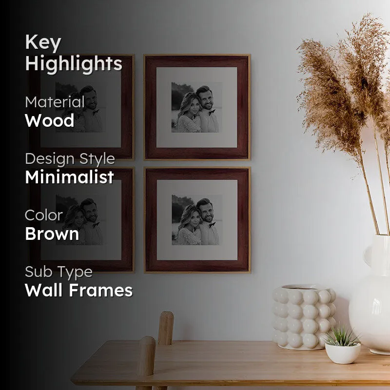 Time & Timber Photo Frame (Brown) - Set Of Four media 2
