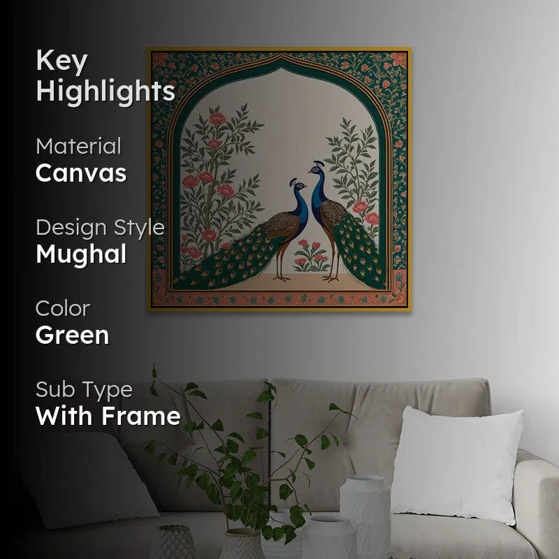 Mayukha In Love Canvas Wall Painting With Frame - Gold media 2