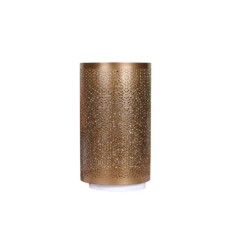 Navya Metal Table Lamp With White Base - Gold media 4
