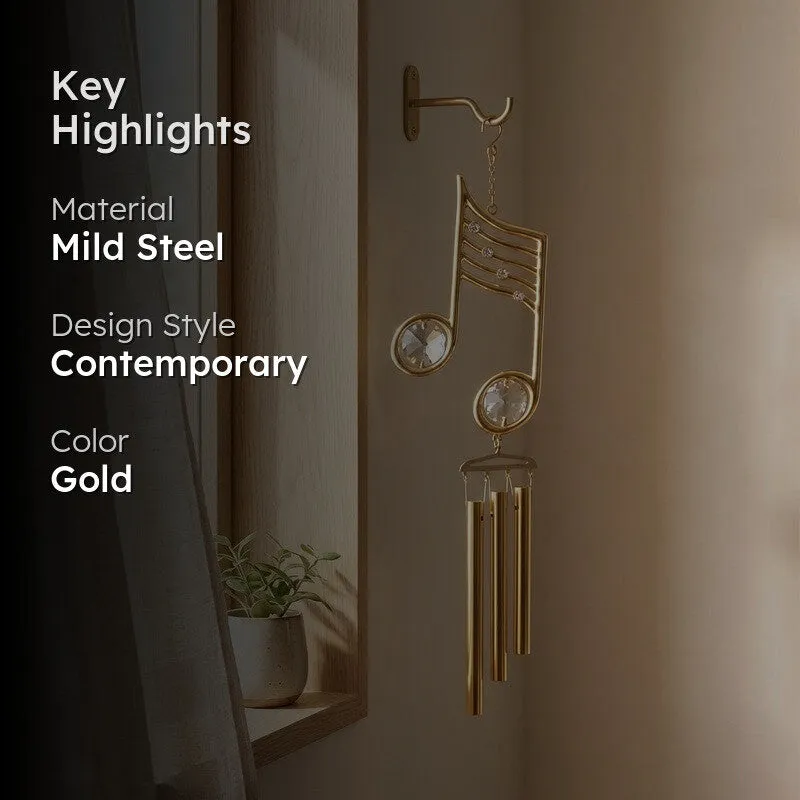 Classic Music 24K Gold Plated Mild Steel Windchime media 2