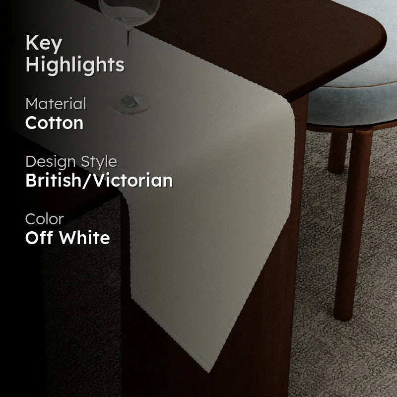Flotrail Cotton Table Runner - Off White media 2