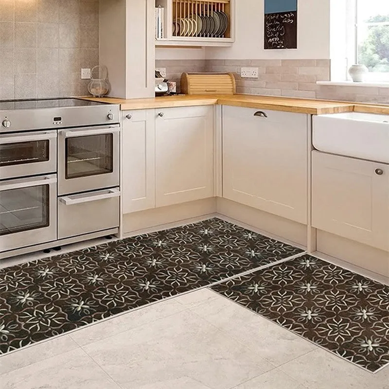 FloorFlora Kitchen Floor Mats (Brown) - Set of Two media 1