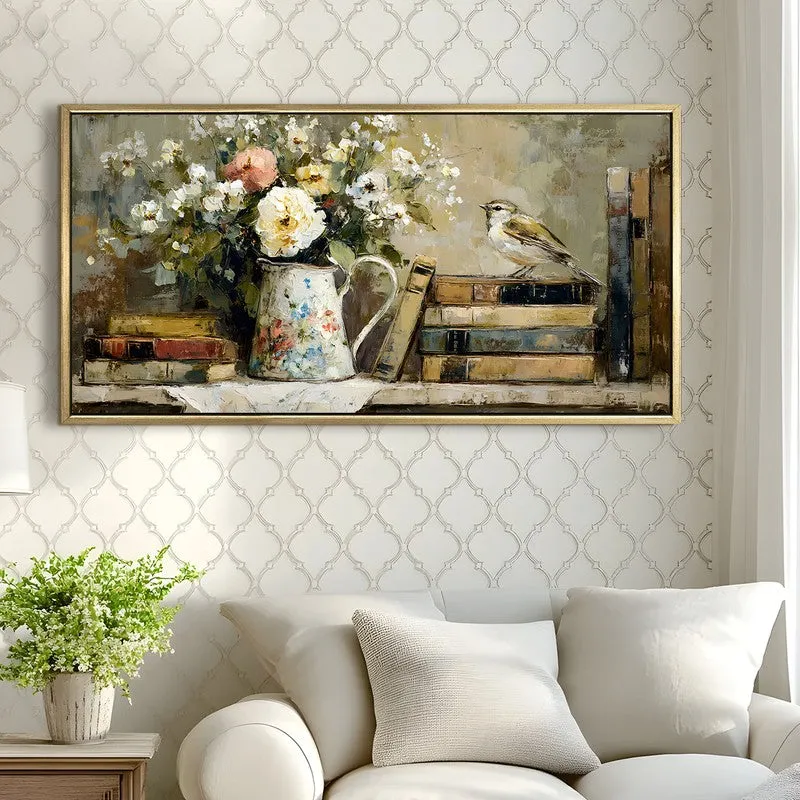 Hydrangea Hush Canvas Wall Painting With Frame media 4