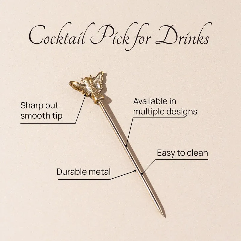 Chic Pick Stainless Steel Cocktail Pick - Gold media 4