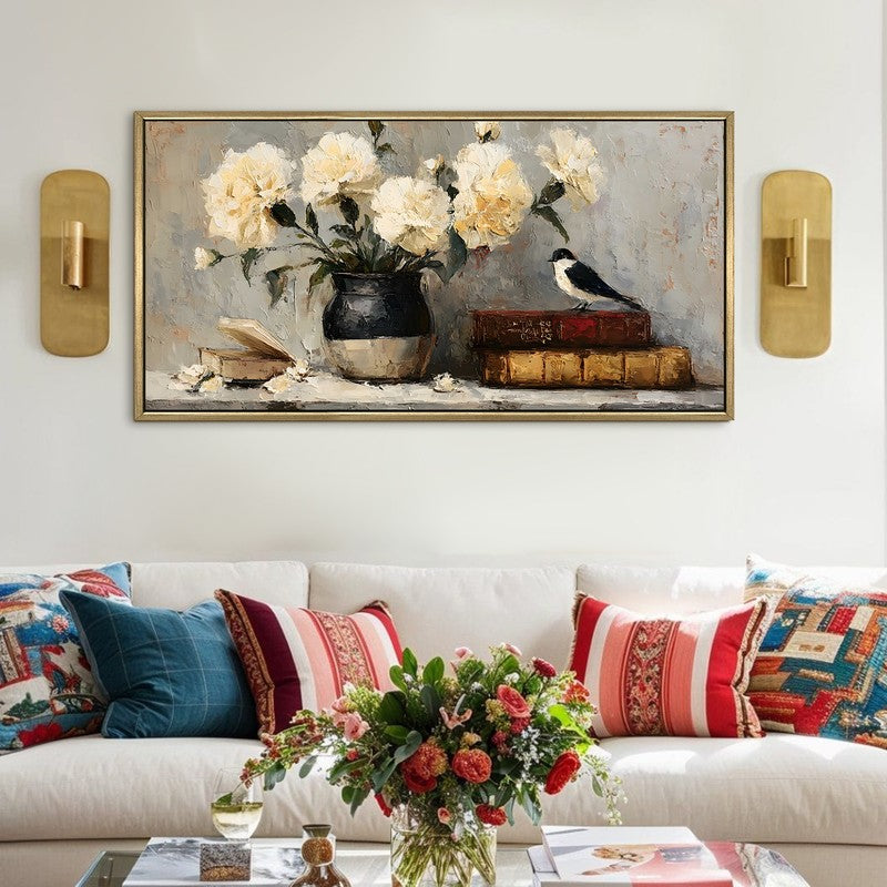 Bloom Haven Canvas Wall Painting With Frame