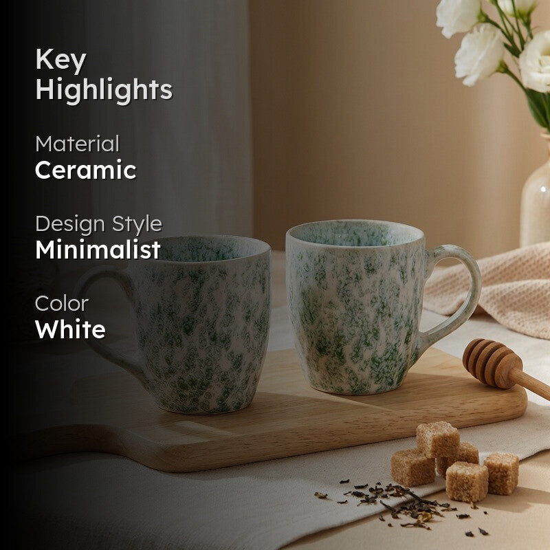 Mellow Ceramic Tea Cup (100 mL Each) - Set Of Two media 2