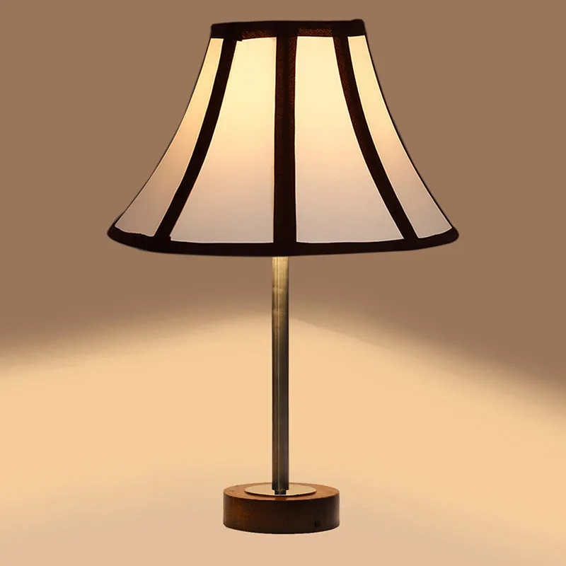 Stripra Rodin Wooden Table Lamp - White,Silver,Brown media 6