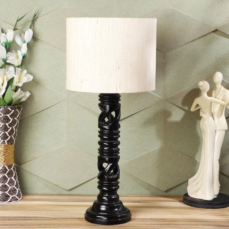 Sorar Wynn Fabric Table Lamp - White,Black media 1