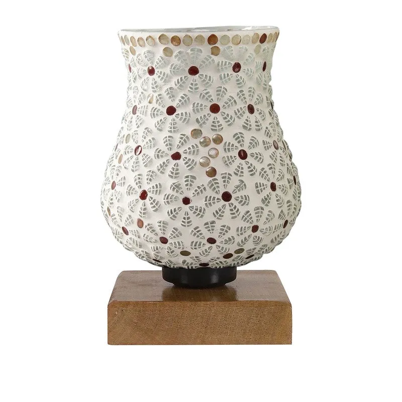 Illumia Mosaic Glass Table Lamp With Wooden Base - Multicolor media 5