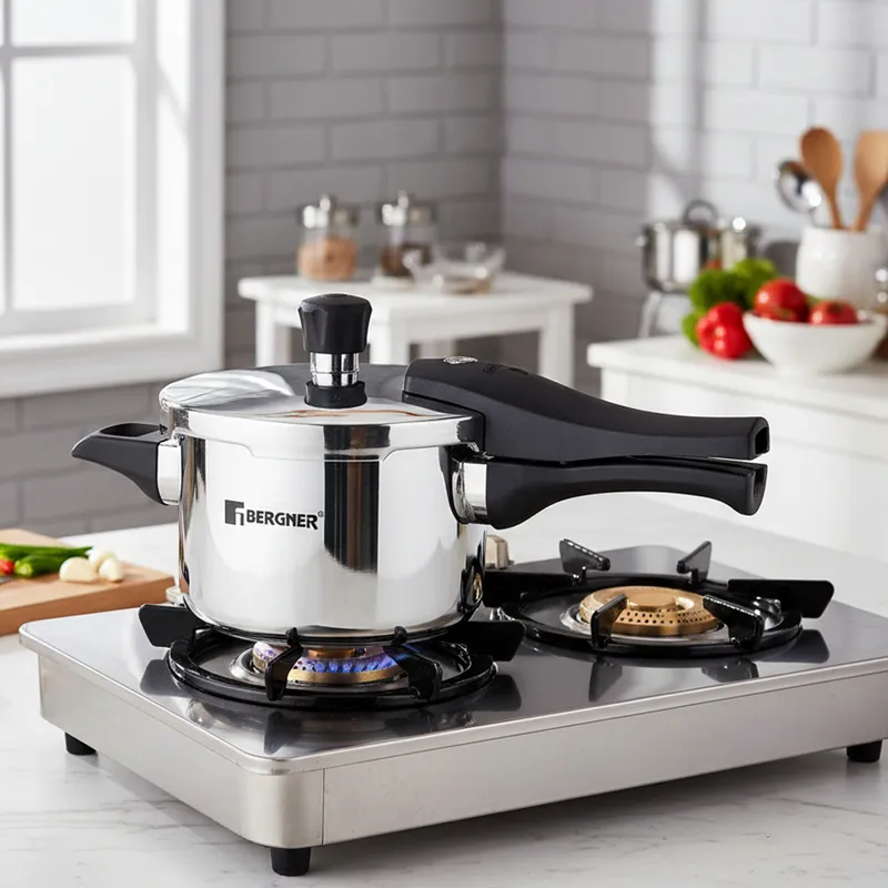 Bergner Argent Triply Pressure Cooker With Outer Lid - 5500 mL media 1