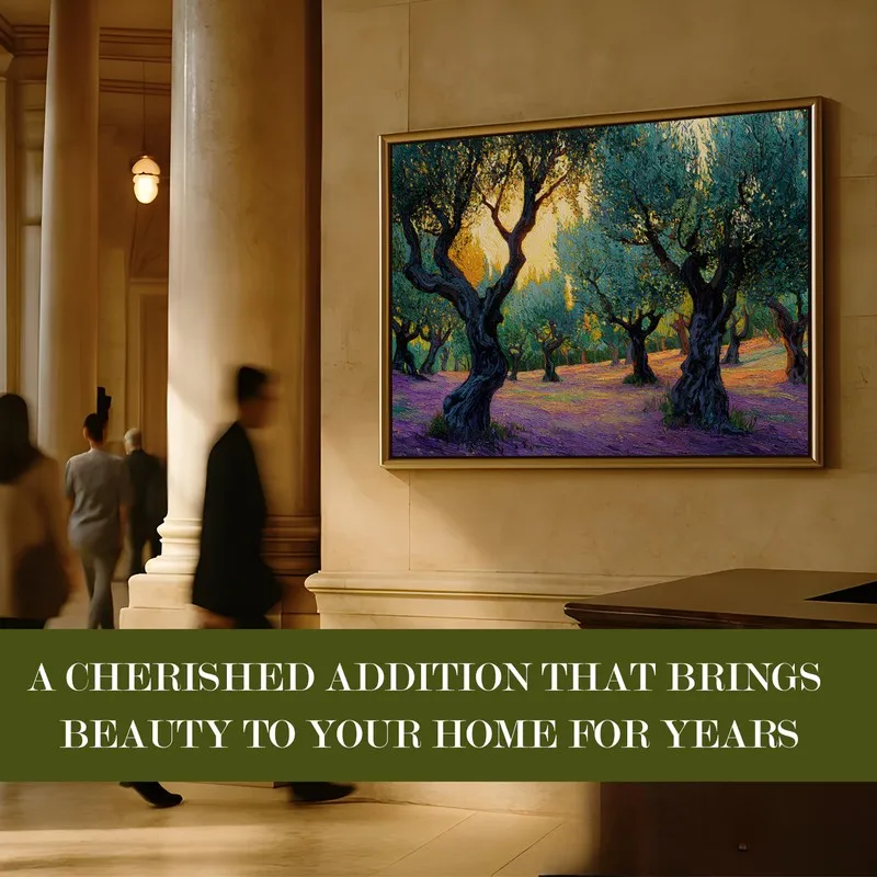 Amethyst Ground Canvas Wall Painting With Frame media 7