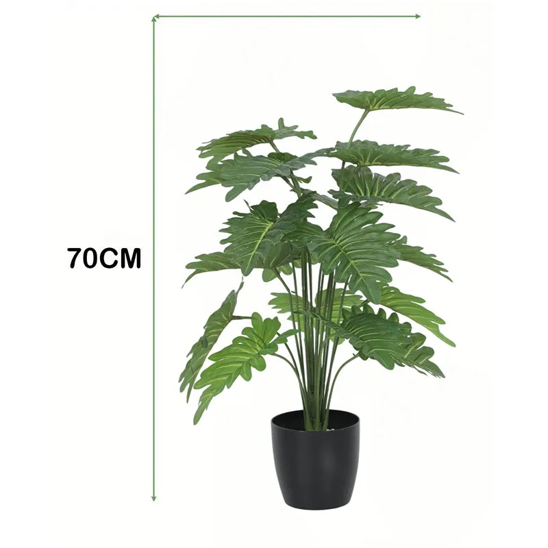 Leaf Crest Artificial Chestnut Plant With Black Plastic Pot - 2.5 Feet media 6