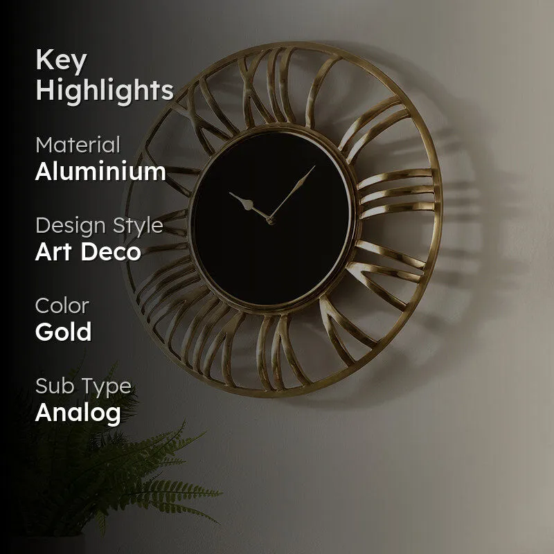 Esha Romanus Wall Clock - Gold media 2