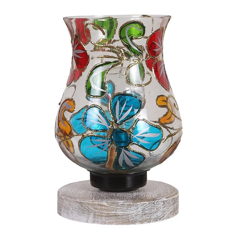 Twilight Mosaic Glass Table Lamp With Wooden Base - Multicolor media 5