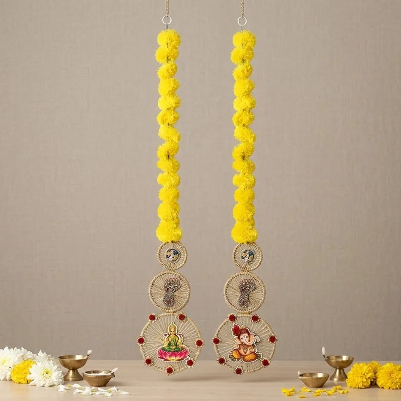 Faux Marigold Latkan - Set Of Two media 1