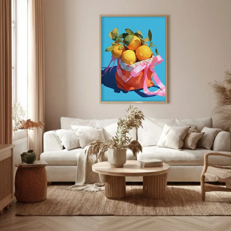 Zesty Vivid Canvas Wall Painting - Brown Frame media 5