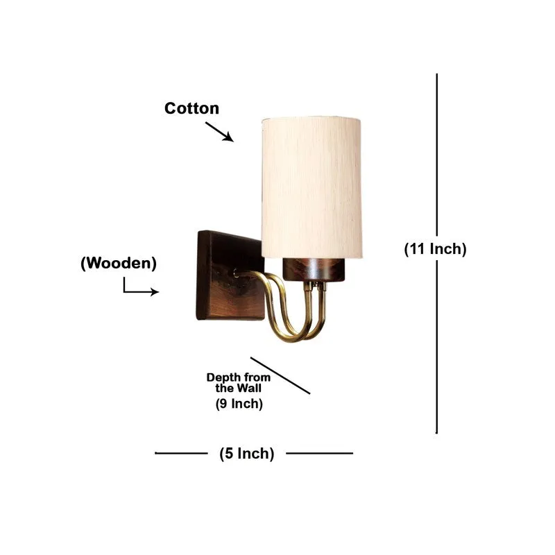 Gilded Arch Cotton Wall Lamp - Off White media 7