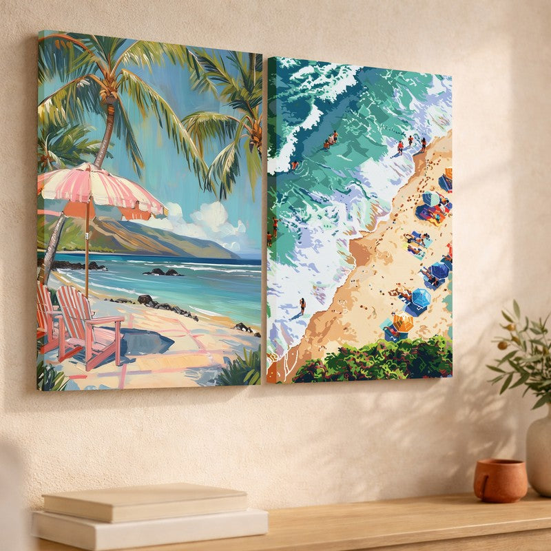 Beach Calm Canvas Wall Art - Set of Two media 3