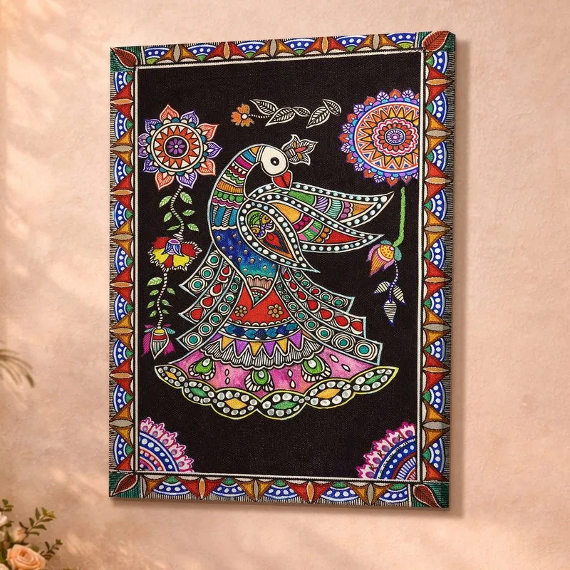 Peacock Bloom Canvas Wall Art & Paintings media 4