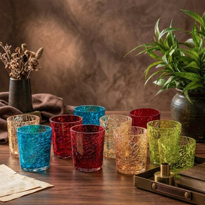 Multicolor Tealight Candle Holders - Set Of Ten media 4