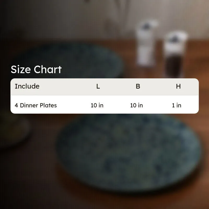 Ceramic Dinner Plates (Grey) - Set of Four media 10