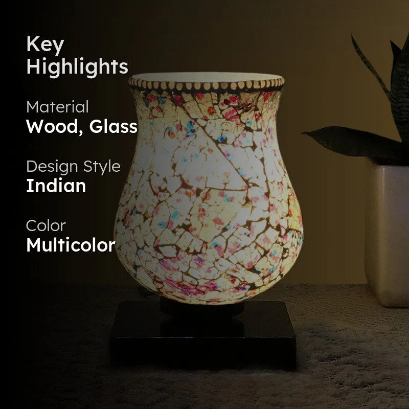 Aurelle Mosaic Glass Table Lamp - Multicolor media 2
