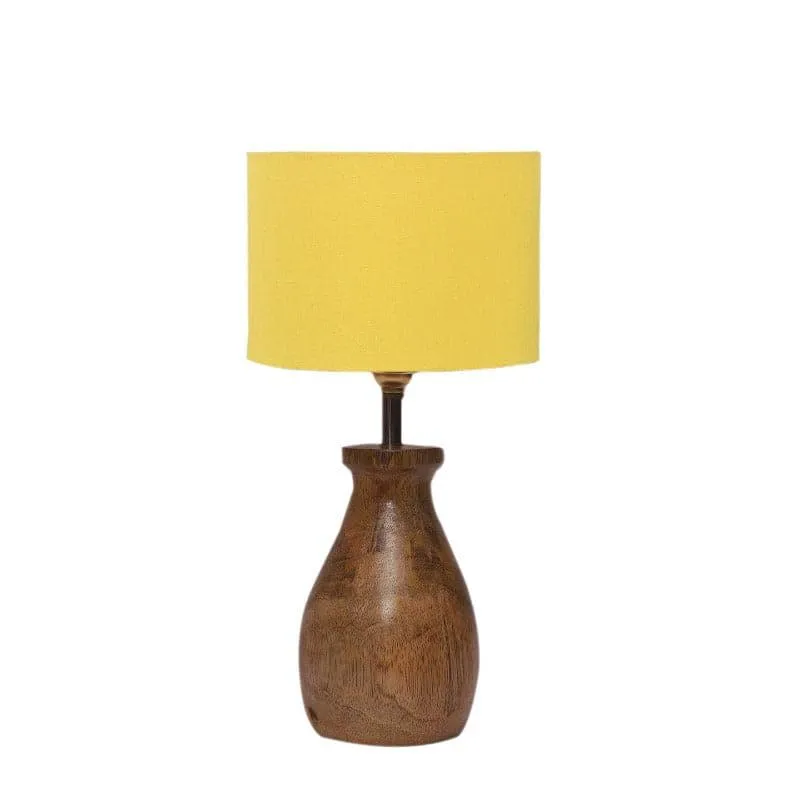 Sheldo Fabric Table Lamp - Yellow,Brown media 4
