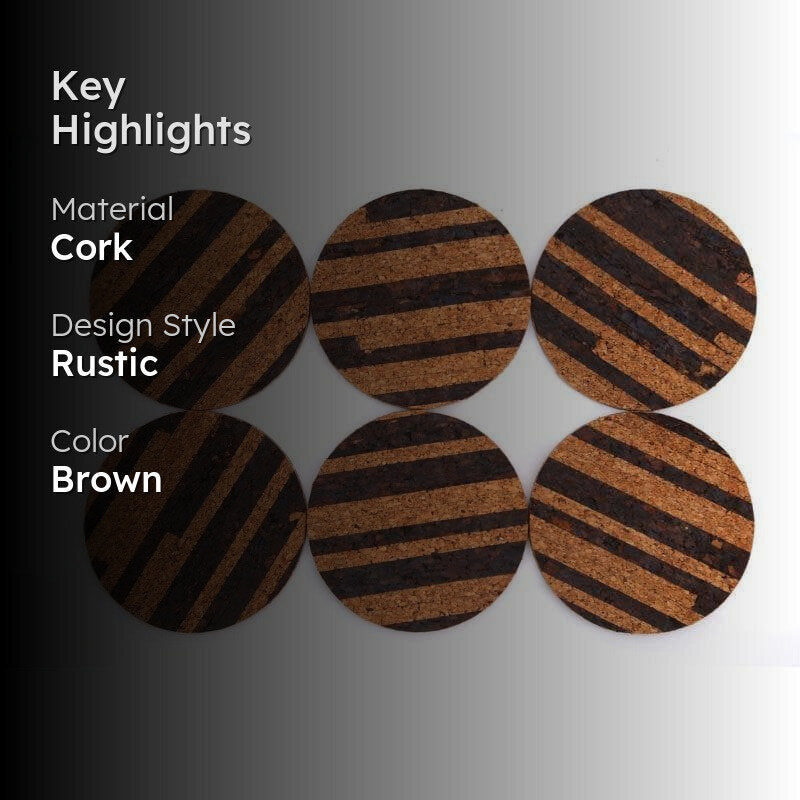 Coastal Cork Coaster - Set Of Four media 2