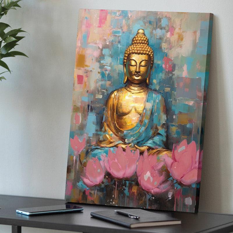 Buddha Bloom Canvas Wall Painting media 3
