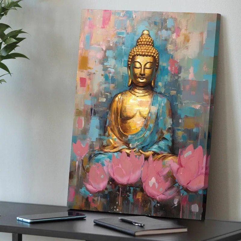 Buddha Bloom Canvas Wall Painting media 3