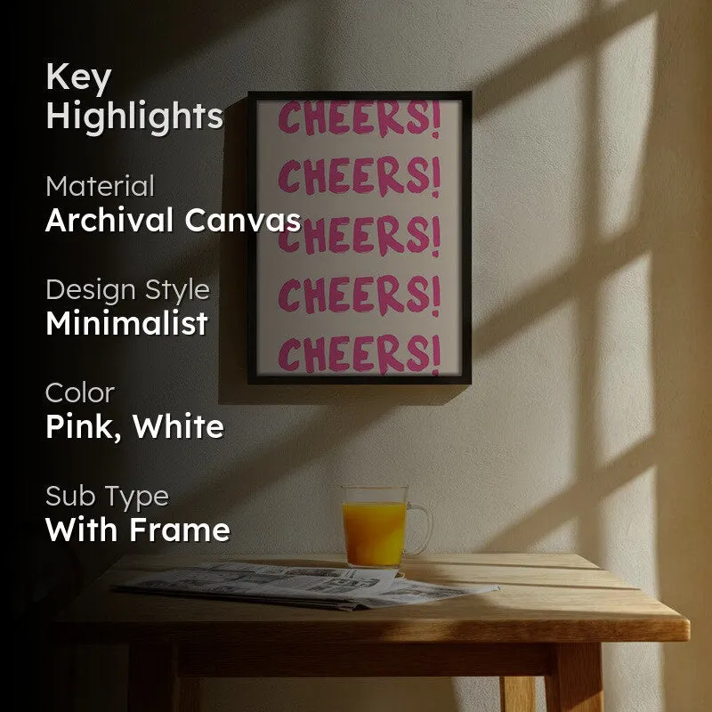 CheersLoop Archival Canvas Wall Art - Black media 2