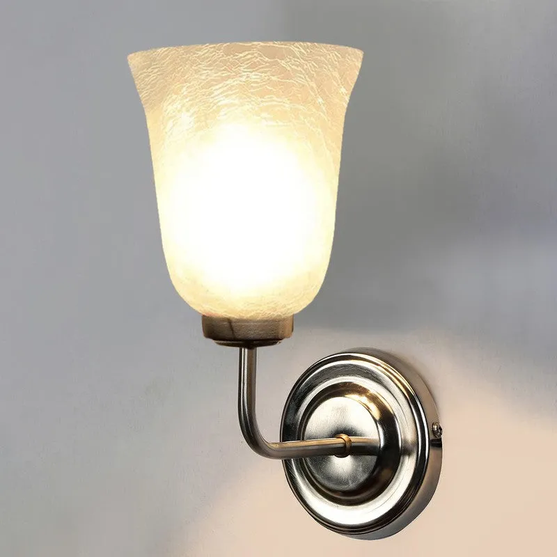 Brushed Nickel Glass Wall Lamp media 7