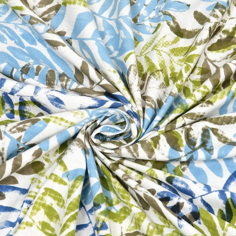 Loomio Cotton Bedsheet (Blue,Green) - 240 TC media 6
