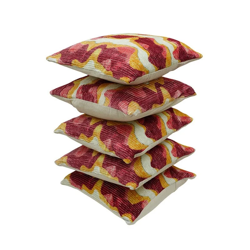RythmFlow Cushion Cover (Maroon) - Set Of Five media 5