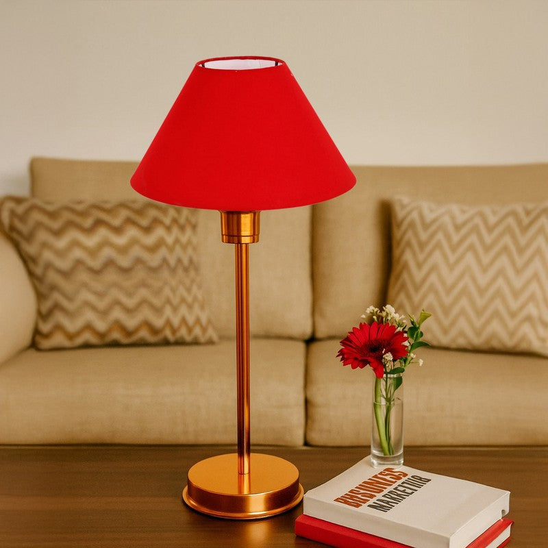 Kavira Klyo Metal Table Lamp - Red media 4