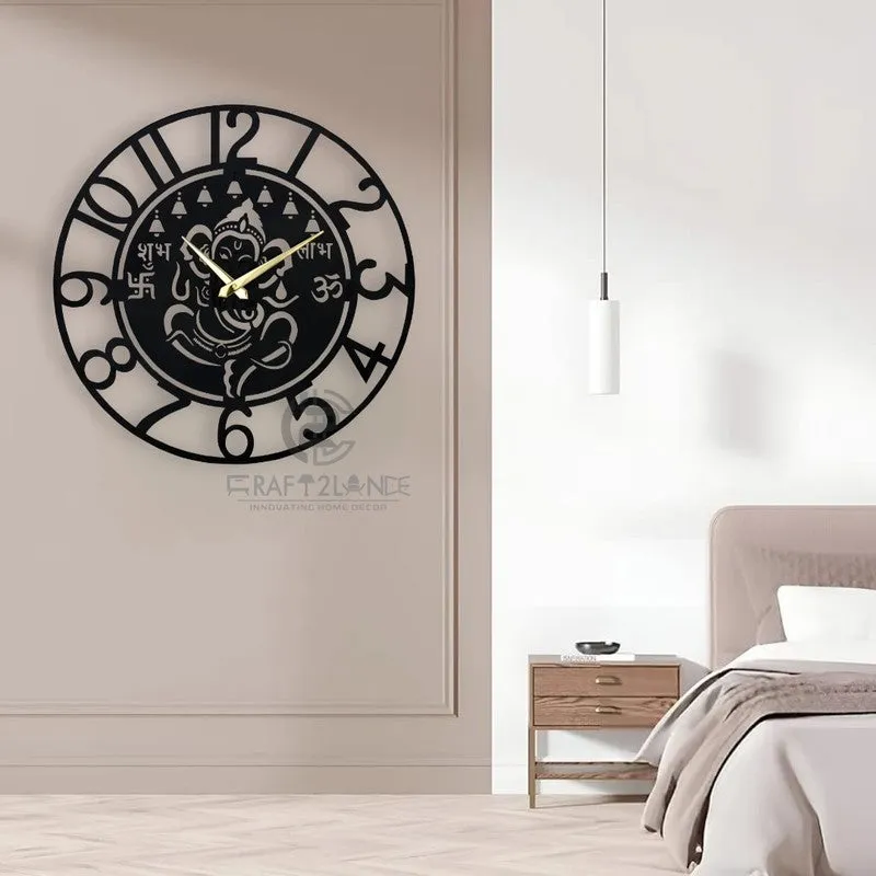 Silver Silent Wall Clock - Black media 5