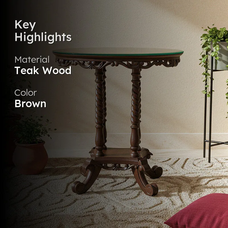 Roho Teak Wood Console Table media 2