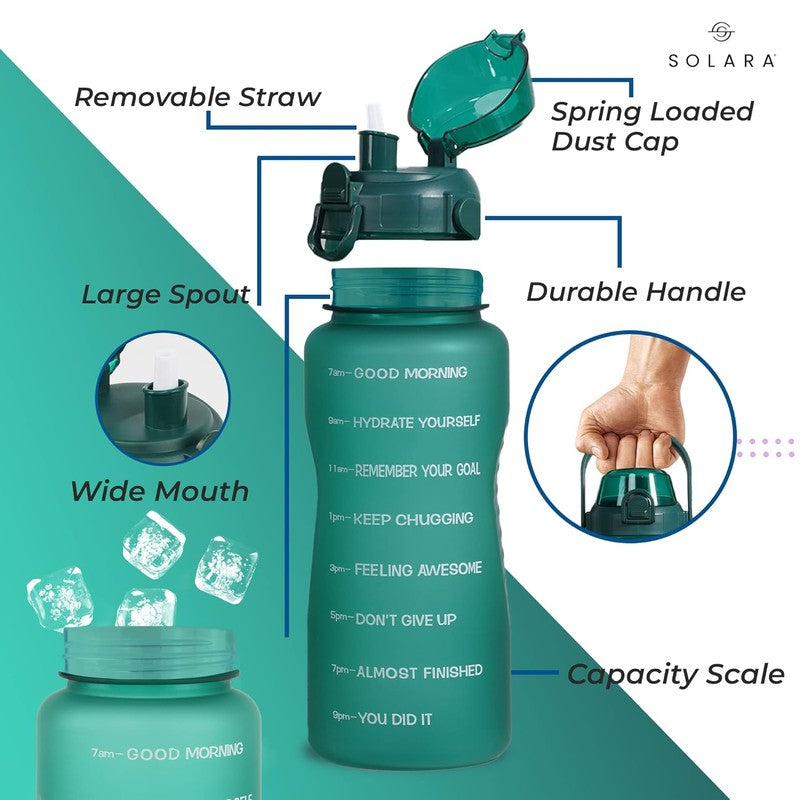 Solara Siply Plastic Water Bottle (2000 mL) - Green media 4