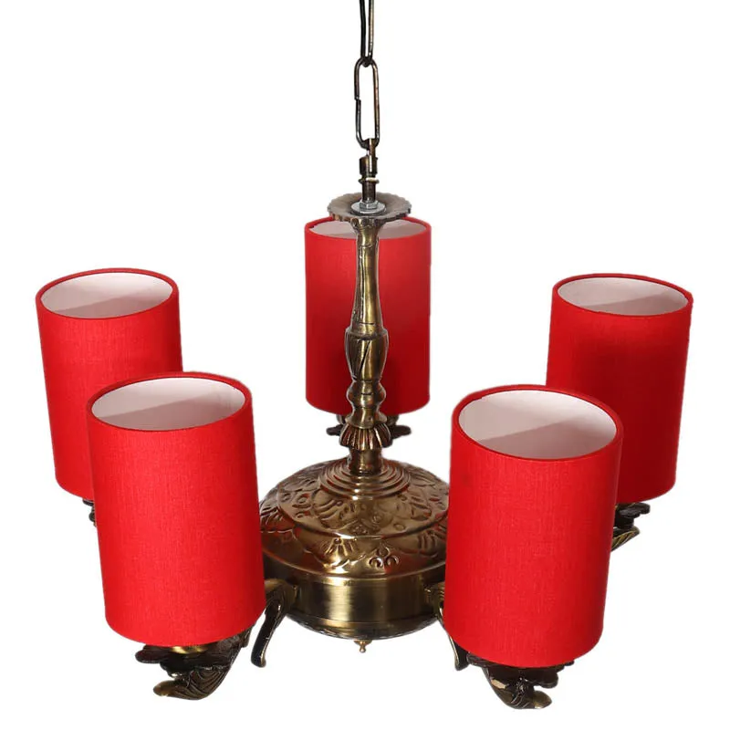 Sandiera Cylindrical Golden Antique Ceiling Lamp media 3