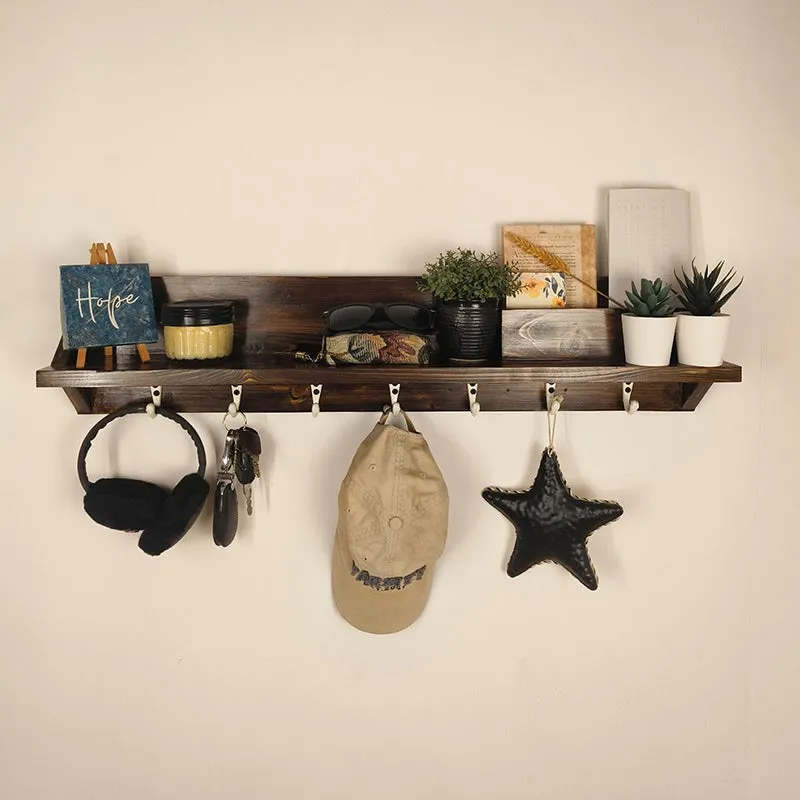 Zentique Wooden Wall Organiser with Key Holders media 3
