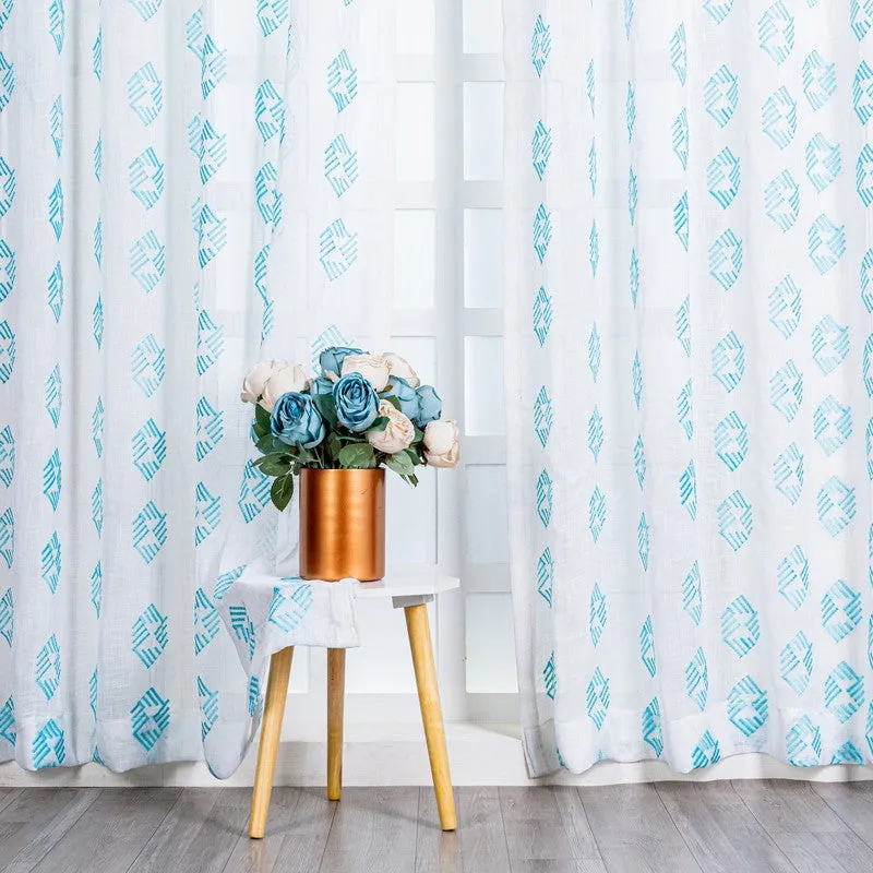 Orivra Expression Print Curtain - Set Of Two media 1