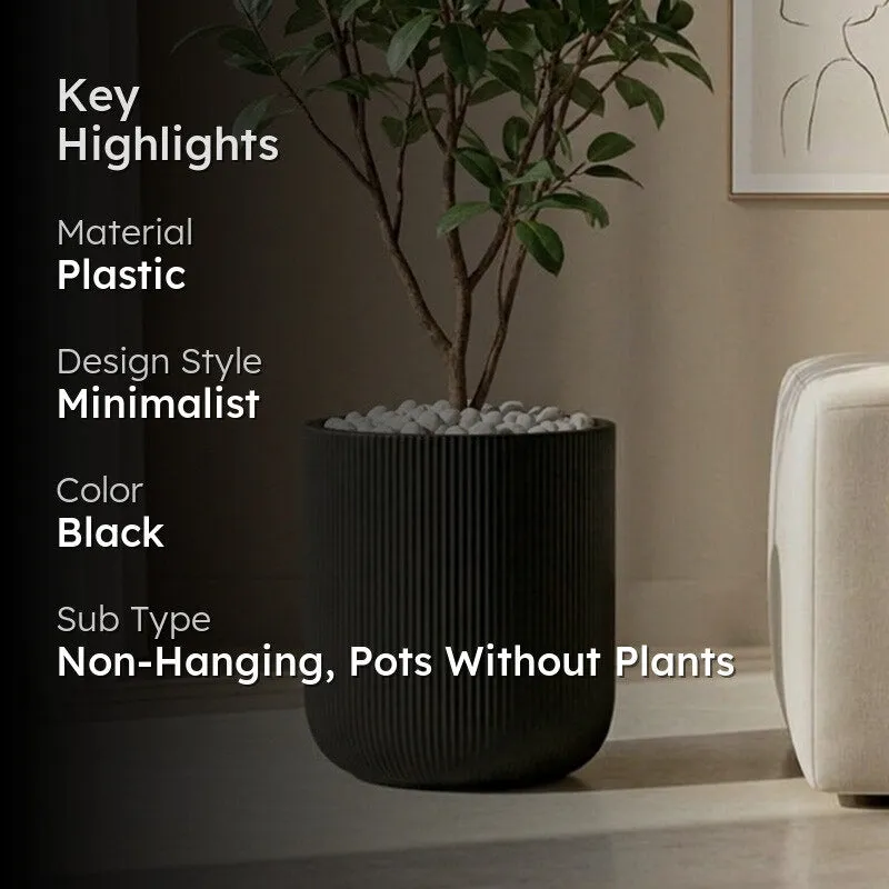 Velora Floor Planter - Black - 2